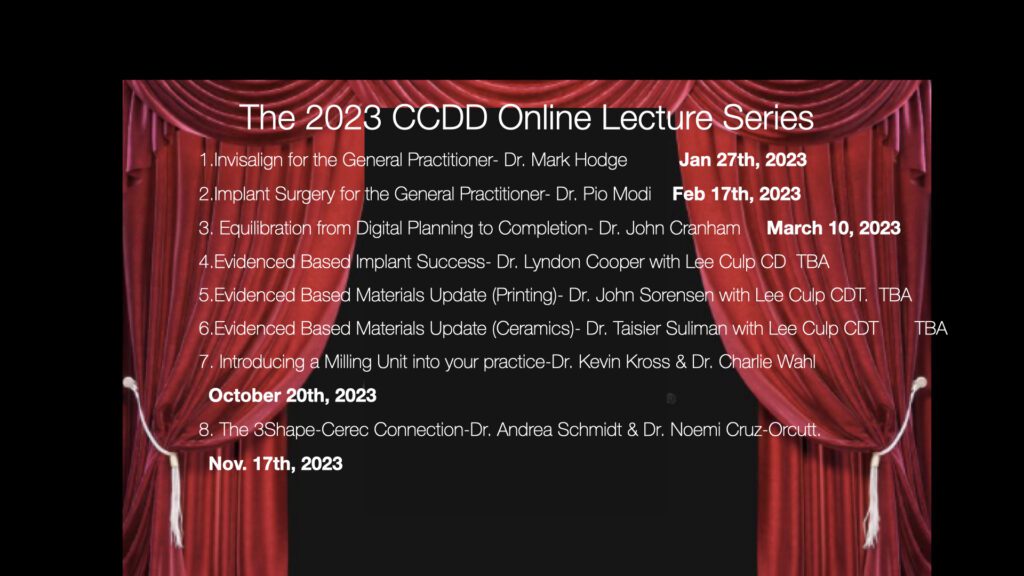 The 2023 CCDD Online Lecture Series